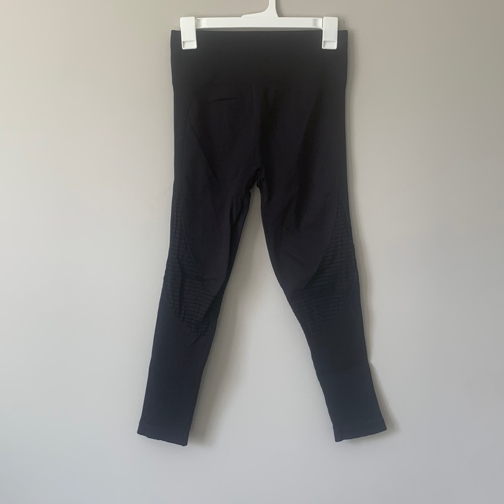 Fabletics black leggings with detailing down legs